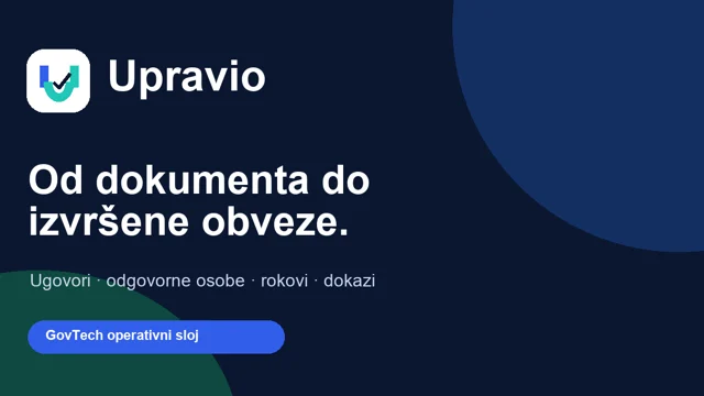 Upravio — od dokumenta do izvršene obveze